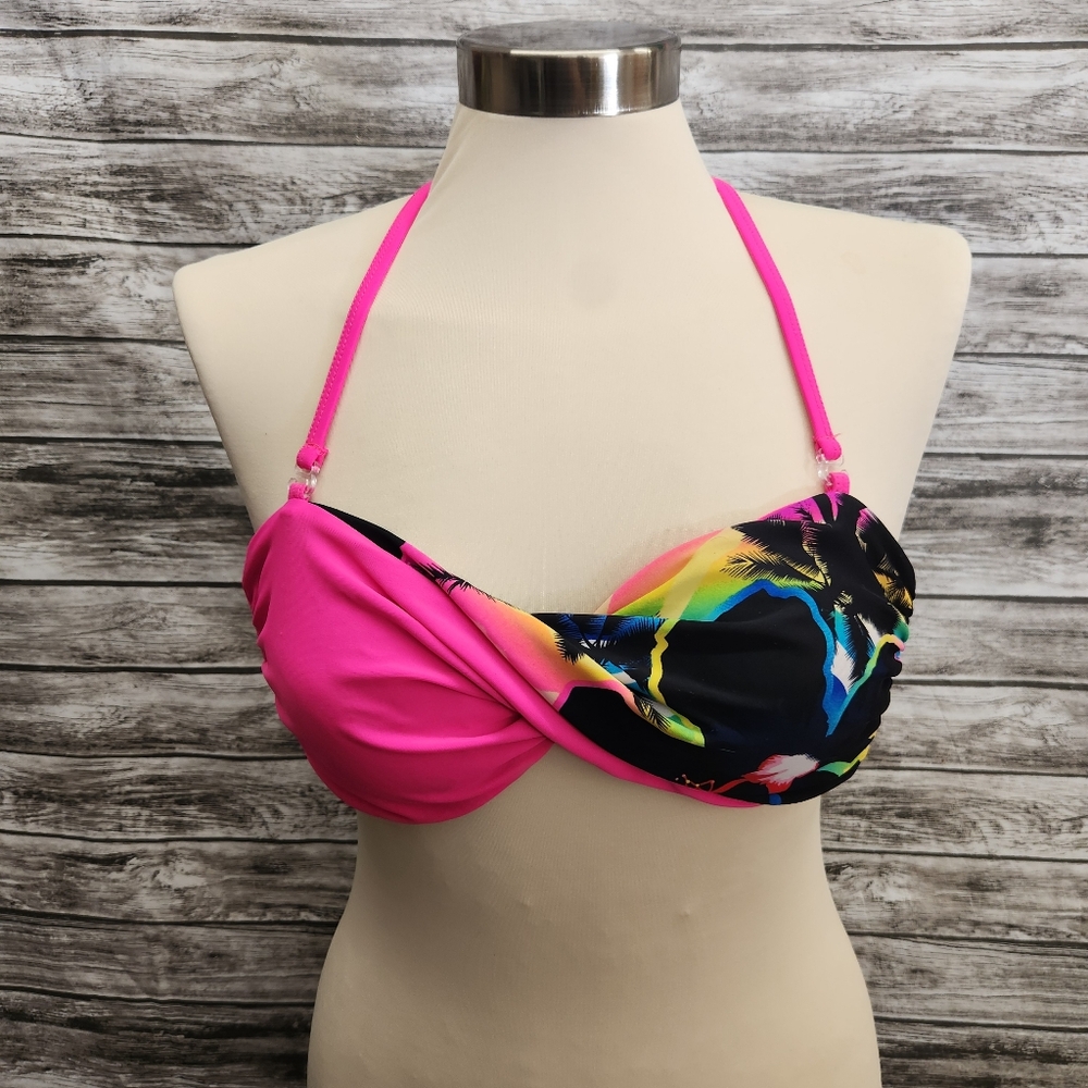 OP 3 way neon and black bikini top